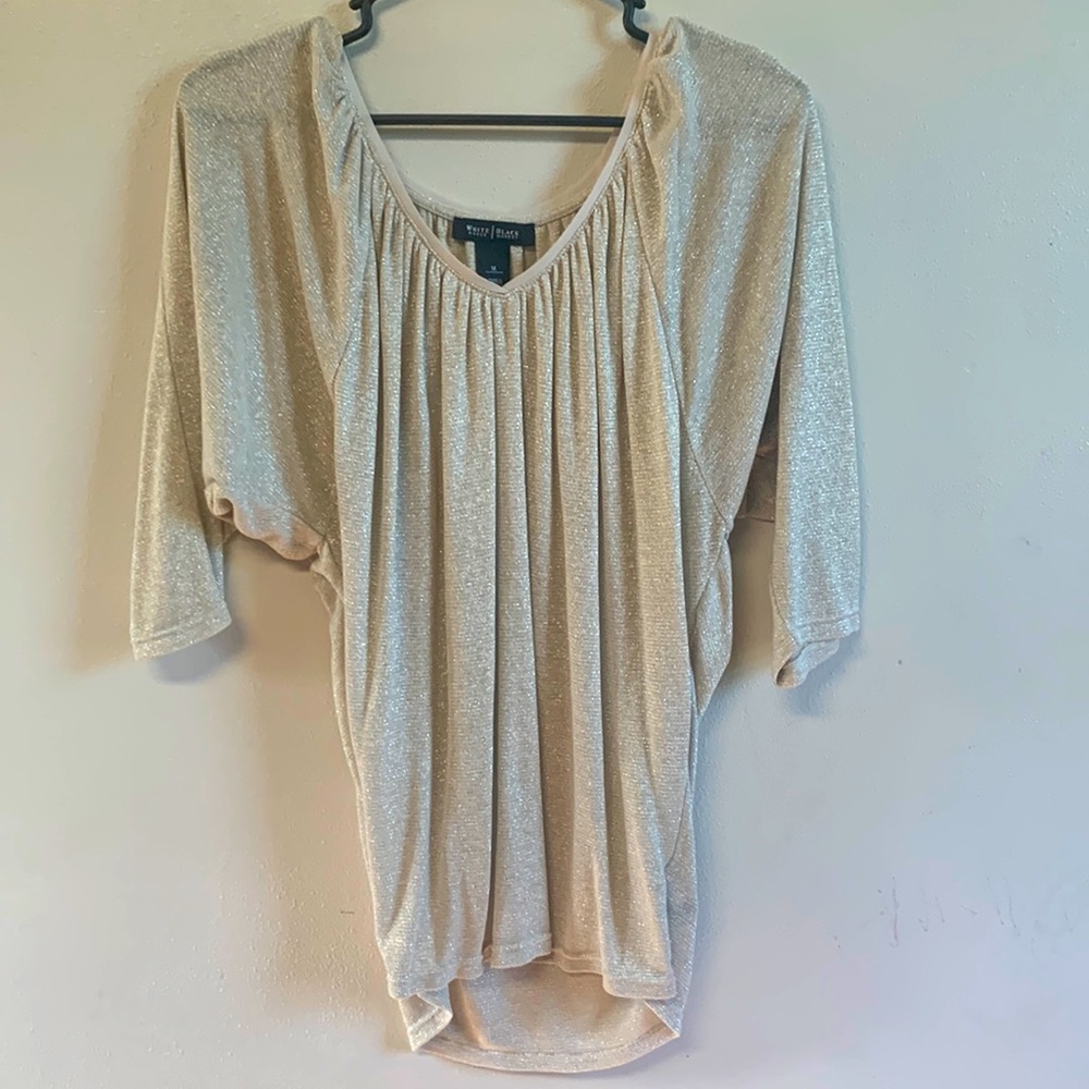 White House Black Market sparkling blouse